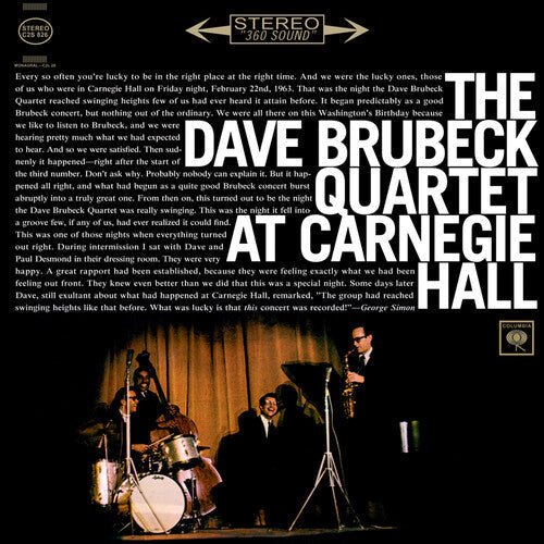 Dave Brubeck Quartet: The Dave Brubeck Quartet at Carnegie Hall - VINYL